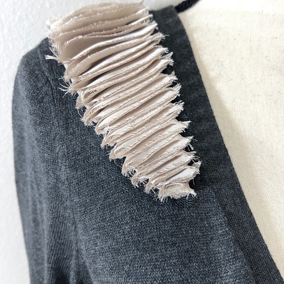 Simply Vera Wang Gray Button up Cardigan Sweater size S Lightweight Cotton NWOT - Picture 6 of 6